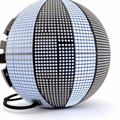 Ecrã LED de esfera de tensão DC5V com certificação FCC e função de exibição de vídeo/texto/imagem
