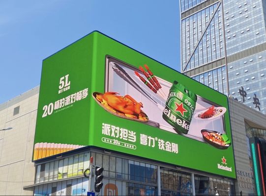 Tamanho de tela personalizado e display LED colorido para exterior com 5500 de brilho para publicidade em vídeo ao ar livre
