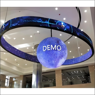 Módulo LED Esférico de 320*160mm para Exibição Multifuncional de Vídeo/Texto/Imagem