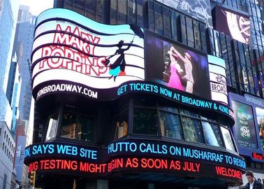 Publicidade Exterior Full Color LED Display Screen P8 Fixado Impermeável IP65 1/16 Modo de varredura