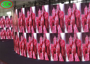 Curva LED ecrãs de publicidade ao ar livre Full Color P4.81 alta taxa de atualização interior LED full color
