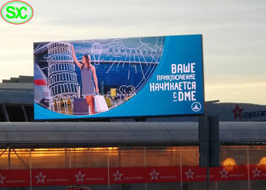 painel video conduzido exterior 10mm 1R1G1B da cortina do sinal da cor completa para propagandas
