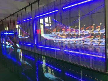 Ecrã LED transparente de alto brilho em cores completas Painel de publicidade SMD2121