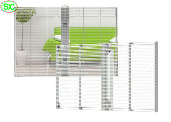 Painel LED transparente de alto brilho, sinalização a cores SMD2121 LED display transparente