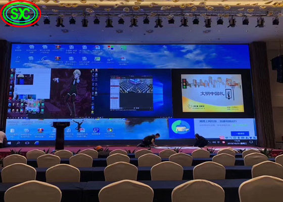 Tela LED interna de alta definição de passo pequeno, colorida, P2.5 P3, display LED audiovisual, publicidade LED