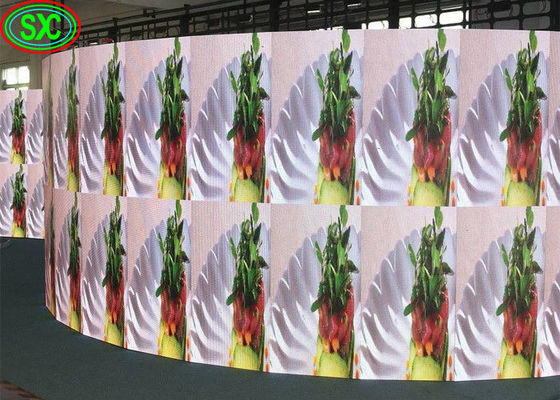 Bom preço Arrendamento conduzido exterior impermeável da tela da cor P4.81 completa, tela de exposição conduzida curvada on-line
