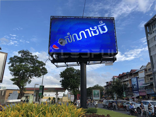 P10 fixado SMD2121 LED de cor completa para exterior de alumínio de fundição por injeção de 16 bits Níveis de escala de cinzas