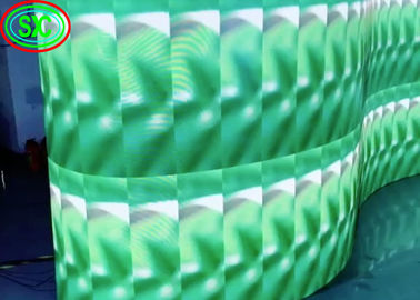 Tela de exposição curvada alugado interna do diodo emissor de luz de MBI5124 IC P3.91, tela colorida móvel