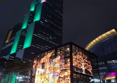 Ecrã LED transparente em cores inteiras e à prova d'água para exteriores HD P6 Ecrã de publicidade em parede de vidro