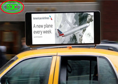 Exibição LED em telhado de táxi HD impermeável em cores WIFI GPS Billboard P5