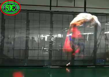 Peso leve Transparente Led Video Mural Malha Billboard Display de vidro impermeável parede de vídeo led transparente