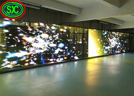 Full Color HD Flexível 4000 cd/m2 Painel LED transparente