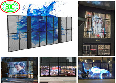 Ecrã de instalação de aluguer Ângulo de visão grande P3.91 P4.81 2500 Nits Ecrã LED transparente