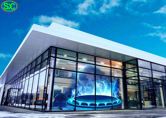 Brilho alto conduzido transparente exterior de construção 5000nits da exposição P3.91 da parede