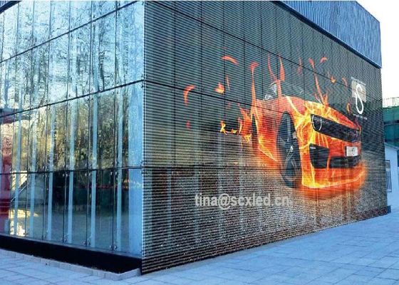 Display LED transparente para publicidade