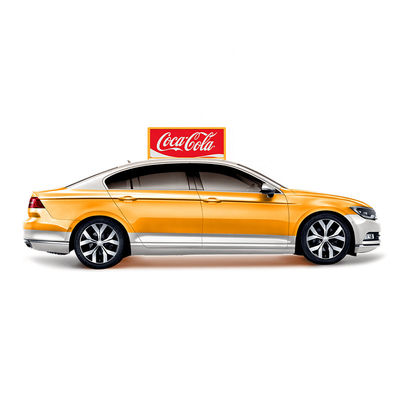 Exterior Full Color P5 LED Display Roof Car Advertising Signs Double Side Taxi Top