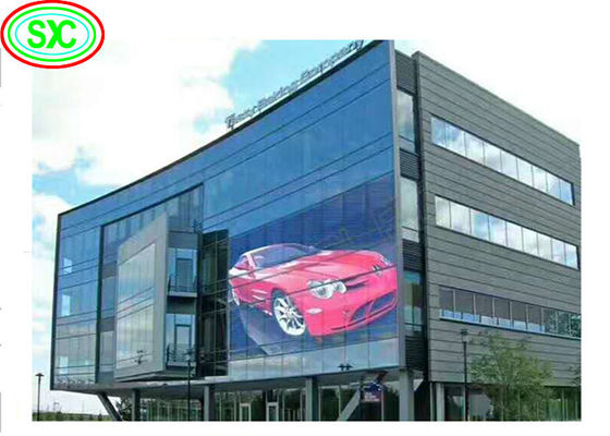 Bom preço Ultra-leve exterior P3.91-P7.82 500*1000 mm Tamanho do gabinete Parede LED transparente on-line