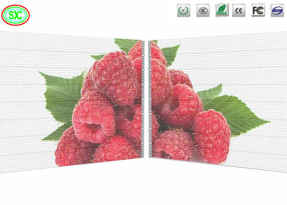 Ecrã LED transparente de alto brilho em cores completas Painel de publicidade SMD2121
