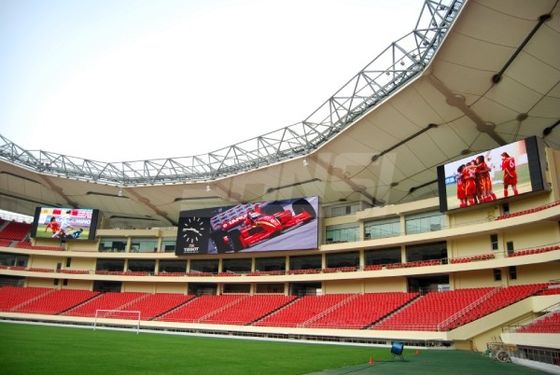 Bom preço Perímetro LED display P5 P10 com armário de alumínio estadio de futebol LED tela exterior para publicidade on-line