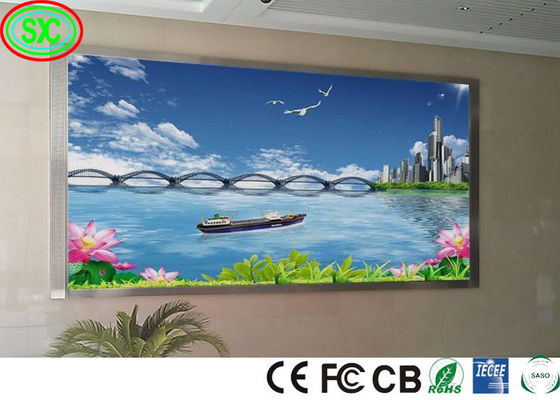Painel de parede de vídeo LED de 2,5 mm de inclinação fixa, igreja gigante Smd Full Color Publicidade interior