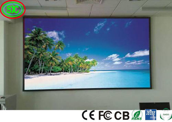 Painel de parede de vídeo LED de 2,5 mm de inclinação fixa, igreja gigante Smd Full Color Publicidade interior