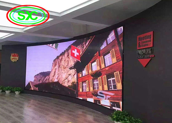 SMD2121 P4.81 RGB LED Screen de aluguer, interior em cores 1500cd/m2 3 anos de garantia