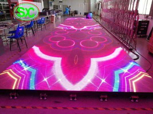 Indoor HD P6.25 SMD3528 Full Color LED Dance Floor 1000mmx 500mm Caixa de pista de dança LED interativa