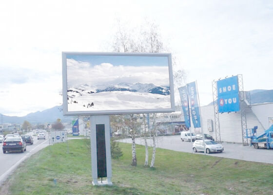 P8 Outdoor Full Color Publicidade Comercial LED Display Billboard Com Coluna