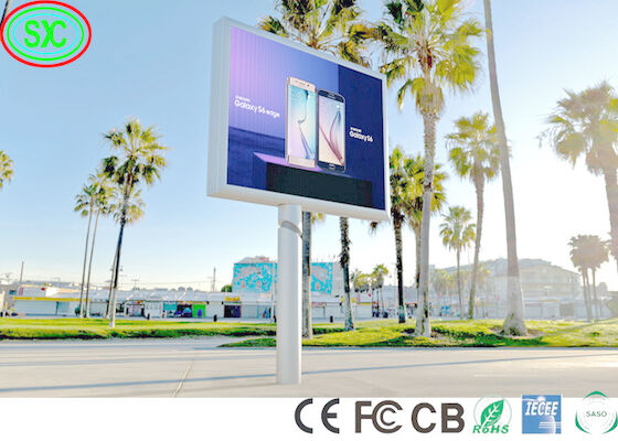 Exibição LED a cores exteriores P6 Alta taxa de atualização Publicidade Painel de outdoors 320W/m2 P6 6500cd/m2