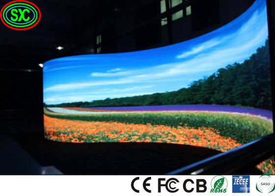 Bom preço Parede alugado interna exterior do vídeo do diodo emissor de luz do armário do alumínio de carcaça do dado do diodo emissor de luz da fase P4.81 P3.91 P5.95 da curva on-line