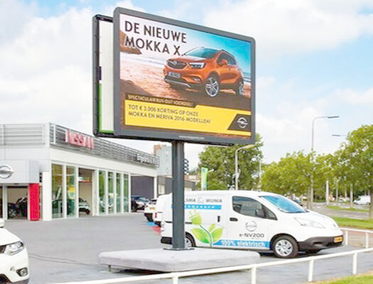Ecrã de visualização de publicidade LED grande