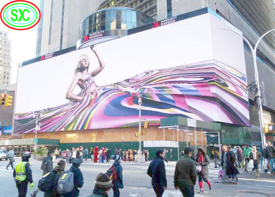 Display LED de alta luminosidade em forma de L P8 exterior em cores completas para publicidade comercial 1/4 Scan L Shape P8 exterior
