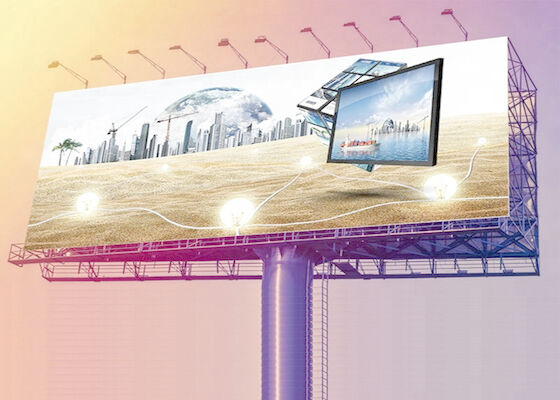 LED de publicidade exterior Panéis de exibição LED de cor completa com coluna