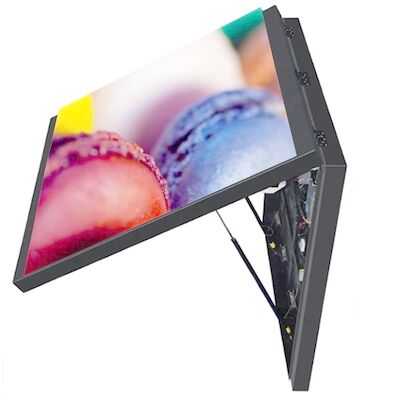 6mm Pixel Pitch Outdoor Full Color LED Display Controle sem fio Frente/ traseiro IP65/IP54 Gabinete de aço ferrado 32,5kg Peso