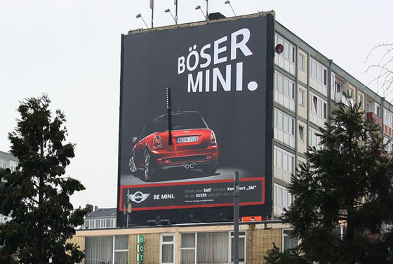 Tela de Publicidade LED Externa P10, Passo de Pixel de 10mm, IP65 à Prova d'Água