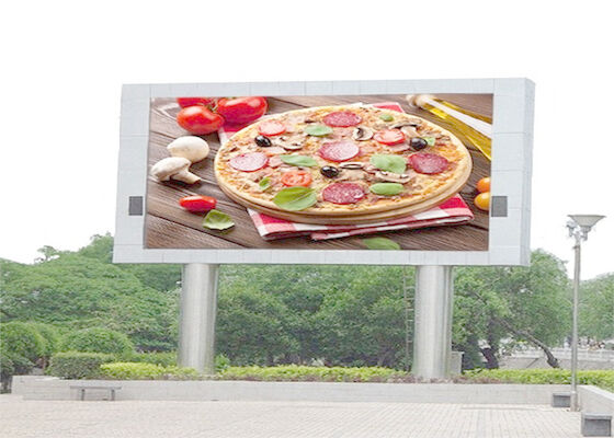 P10 à prova d'água para exteriores Full Color LED Display Screen Publicidade Com Coluna