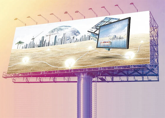 P10 à prova d'água para exteriores Full Color LED Display Screen Publicidade Com Coluna