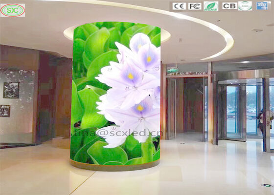 P4 Curva de tela de vídeo LED Cortina de ecrã LED flexível Módulo de exibição LED em cores completas