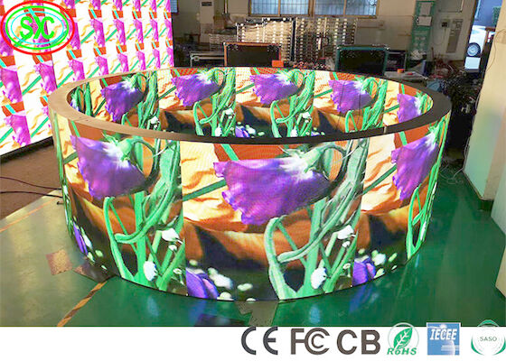Display LED de 360 graus em cores completas