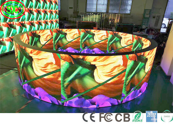 Display LED de 360 graus em cores completas
