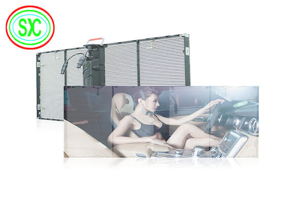 HD Full Color Video Advertising Led Screen G3.91-7.82 Janela de vidro interna Display LED transparente