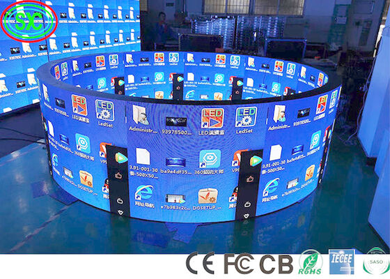 Display LED de 360 graus em cores completas