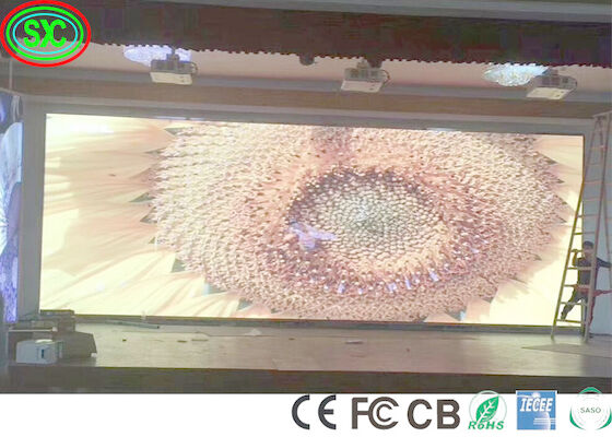 P3.91 Escenário interior em cores inteiras aluguer de LED display de ponta fundição a moagem gabinete de alumínio tela de fundo de palco LED tela