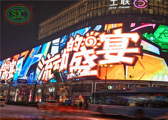 Ângulo ajustável outdoor gigante LED outdoor customizar painel LED no centro da cidade