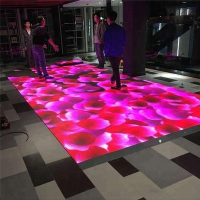 Tela de pista de dança LED 500x1000mm para interior e exterior, pixel de 4,81mm, a cores