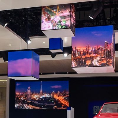 Indoor Outdoor 6 Sides Smd3535 2000nits Cube LED Video Wall P3.91mm Para DJ Stage