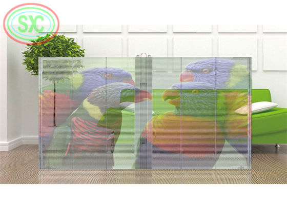 Largo ângulo de visão Transparente Full Color LED Grid Screen Três anos de garantia