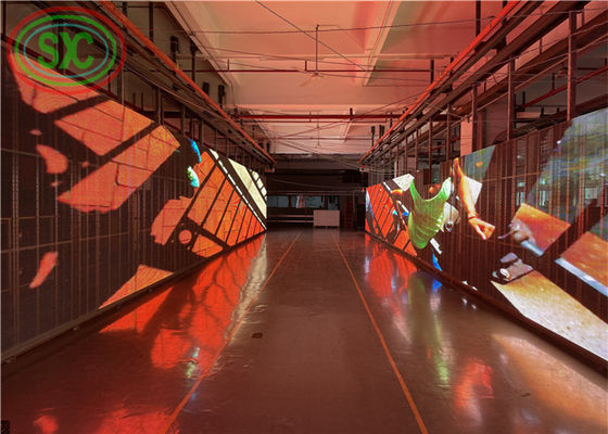 2000cd/m2 Brilho Ecrã LED transparente, Panfletos publicitários LED a cores