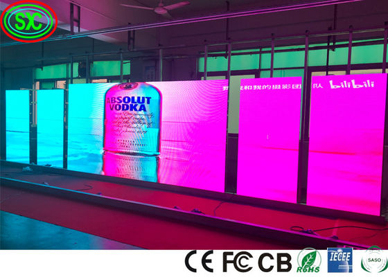 1R1G1B P3.91 P4.81 Levou Tela de Cortina de Palco 300w/M2 3840hz tela de led para palco