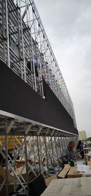A cor completa exterior aberta do armário p10 do serviço traseiro impermeável de P10 ip65 conduziu a visualização ótica conduziu o painel 320* 160mm para o adverti